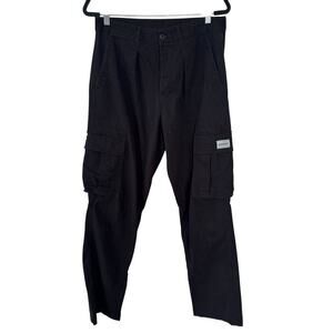 YoungLA Men 627 Convoy Cargo Slim Taper Pants Black Size 34L  *see measure